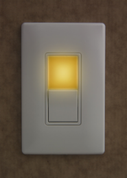 Single-Pole/3-Way Switch with Amber LED Night Light, 4.2 Inch Height, Matte Finish