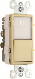 Night Light with Single Pole/3-Way Switch, Ivory, 2.75 Inch Height, 1.6 Inch Width, 1.5 Inch Depth