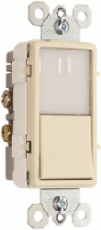 Night Light with 1 Pole/3-Way Switch, Light Almond, 1.6 Inch Width