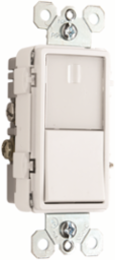 Night Light with Single Pole/3-Way Switch, White, 1.6 Inch Width, 1.5 Inch Depth, 2.75 Inch Height