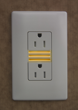 radiant® 15A Tamper-Resistant Outlet with Amber LED Night Light