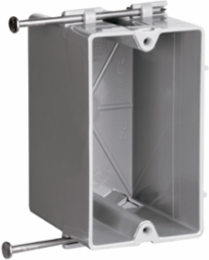 Single Gang Switch and Outlet Box, Impact-Resistant Thermoplastic, 100 Pack