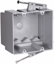 Double Gang Switch and Outlet Box, 3 Inch Depth, UL Listed, Durable Thermoplastic