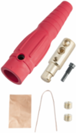 Series 18 In-Line Male Connector - 6.875 Inch, Red, for #6 - 4/0 Wire