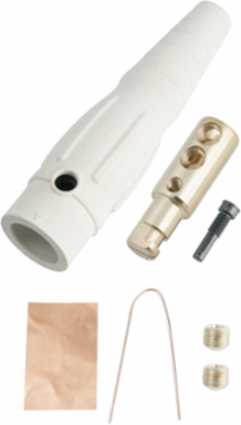 Series 18 In-Line Connectors, White, 6.875 Inch Length, Wire Size #6 to 4/0