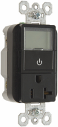 20A 125V Heavy Duty Plug Load Timer Receptacle, 1.73 Inch Width, Black