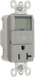 20A 125V Heavy Duty Plug Load Timer Receptacle, Gray, 1.73 Inch Width