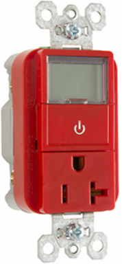 20 Amp 125 Volt Heavy Duty Red Plug Load Timer Receptacle