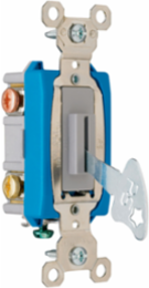 Industrial Heavy Duty 3-Way Lock Switch, 15A 120/277V, Gray