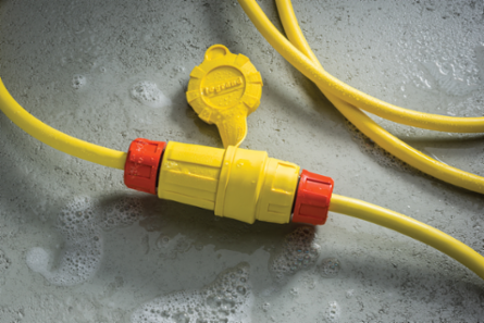 SteriGuardTM Antimicrobial Female Watertight Cap for 15A/20A Devices, Yellow