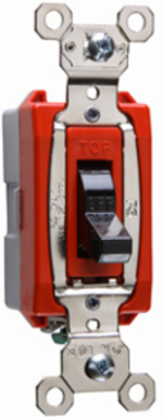 Industrial Heavy-Duty 1-Pole Toggle Switch, 20A 120/277V, Brown
