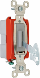 Industrial Extra Heavy Duty 1-Pole Lock Switch 20A 120/277V Gray