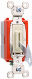 Industrial Heavy Duty Lock Switch 20A 120/277V Light Almond, 1.32 Inch Width