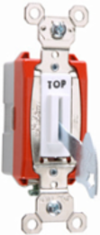 Industrial Heavy Duty Lock Switch 20A 120/277V, White, Matte Finish
