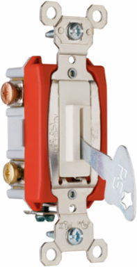 20A 3-Way Lock Switch, Light Almond, Back & Side Wired
