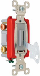 Industrial Heavy Duty 3-Way Lock Switch 20A 120/277V Red