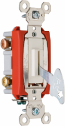 Industrial Heavy Duty 3-Way Lock Switch 20A 120/277V, White