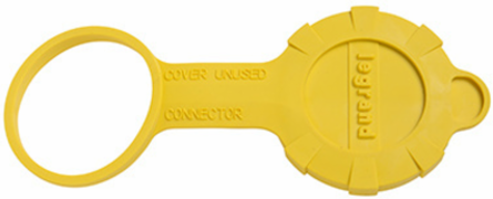 SteriGuard Antimicrobial Female Watertight Cap for 30A Locking Devices, Yellow