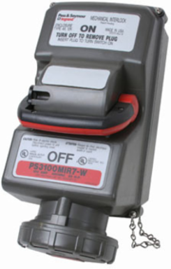 100A 2 Pole 3 Wire Non-Fusible Mechanical Interlock, Gray, 14.13 Inch Height