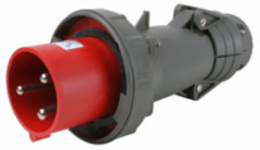 Watertight 60A Plug, 480V, 4.5 Inch Height, Nylon Construction