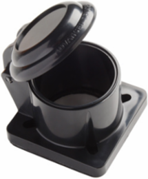 NEMA 3R Flip-Lid Cover, Black, Polycarbonate, 2.57 Inch Length, 2.23 Inch Width, 1.83 Inch Depth