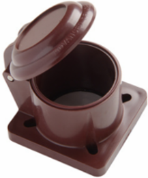 NEMA 3R Rated Brown Flip-Lid Cover for Panel Mount