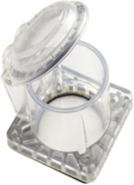 Clear NEMA 3R Flip-Lid Cover, 2.57 Inch Length, Polycarbonate