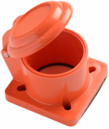 NEMA 3R Flip-Lid Panel-Mount Cover, Orange, Weatherproof