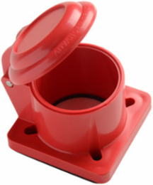 Series 16 NEMA 3R Flip-Lid Cover, Red, 2.57 Inch Length, Polycarbonate