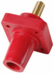 400A 600V Panel Mount - Red Nylon Housing, Heavy-Duty Brass Contacts