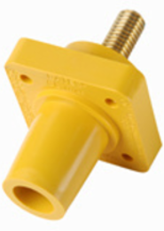 Series 16 Panel Mount, 400A 600V, Yellow, Nylon Housing