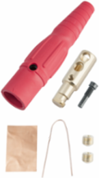 400A 600V Male Cam Type Plug, 6.875 Inch Length, Red