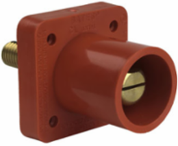 400A 600V Male Cam Panel Mount, Red