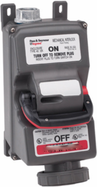 100A 3 Pole 4 Wire Mechanical Interlock, 9.5 Inch Depth, Gray