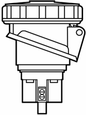 Watertight Pin & Sleeve Receptacle 20A 3ø 600V, 3.2 Inch Width