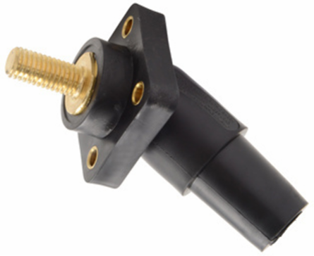 45 Red Double Set Screw Panel Mount Female, 2.25 Inch Width, UL & CSA Listed