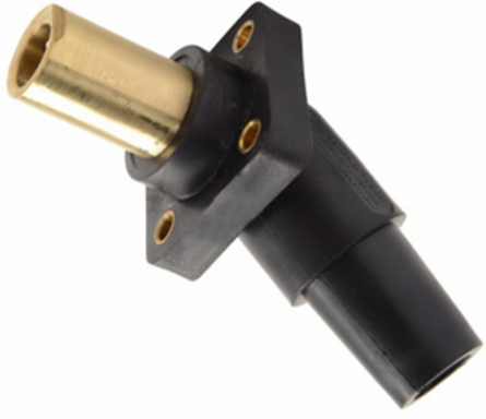 45° 1-1/8 Inch Black Threaded Female Panel Mount, Type 3R Rated