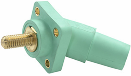 1-1/8 Inch 45 Female Threaded Stud Panel Mount, 2.25 Inch Wide