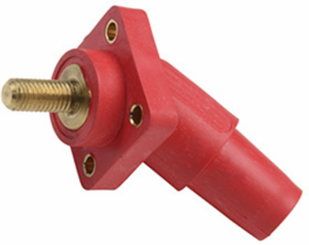 45 1-1/8 Inch Red Threaded Stud Panel Mount - Female, Type 3R Rated