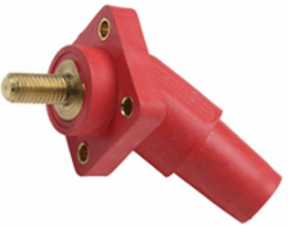 45 1-1/8 Inch Red Threaded Stud Panel Mount - Female, Type 3R Rated