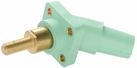 Series 16 45 2 Inch Green Threaded Stud Panel Mount - Male