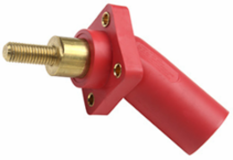 2 Inch Red 45 Threaded Stud Panel Mount, UL & CSA Listed