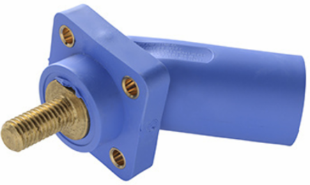 1-1/8 Inch 45 Blue Threaded Stud Panel Mount - Male, UL & CSA Listed