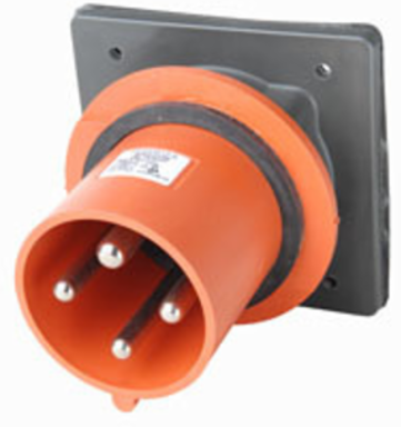 60A 125V/250V Splashproof Pin & Sleeve Inlet, 4.25 Inch Length, Gray