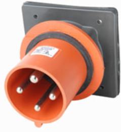 60A 125V/250V Splashproof Pin & Sleeve Inlet, 4.25 Inch Length, Gray