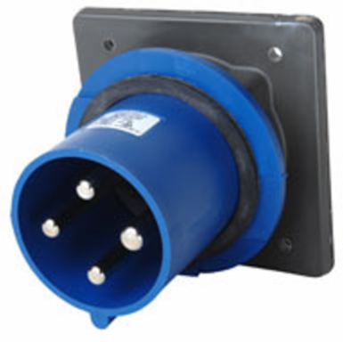Pin & Sleeve Splashproof Inlet 60A 3ø 250V, 4.5 Inch Height