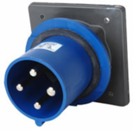 Pin & Sleeve Splashproof Inlet 60A 3ø 250V, 4.5 Inch Height