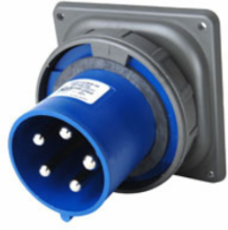 Pin & Sleeve Inlet 100A 3øY 120/208V, 5.71 Inch Length, 5.75 Inch Width, Gray