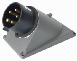 30A Splashproof 3-Pole 347/600V Inlet, 4.25 Inch Length, Gray