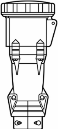 Watertight Pin & Sleeve Connector 30A 3 Y 120V/208V, 4.1 Inch Height